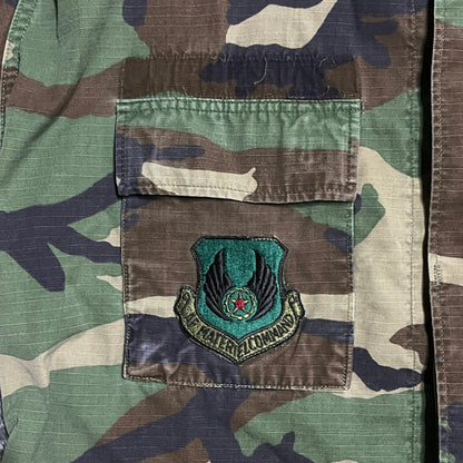 アメリカ軍 1980s- M81 ワッペン長袖迷彩シャツ