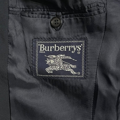 Burberrys フランス製 ネイビー ロゴボタン テーラードジャケット