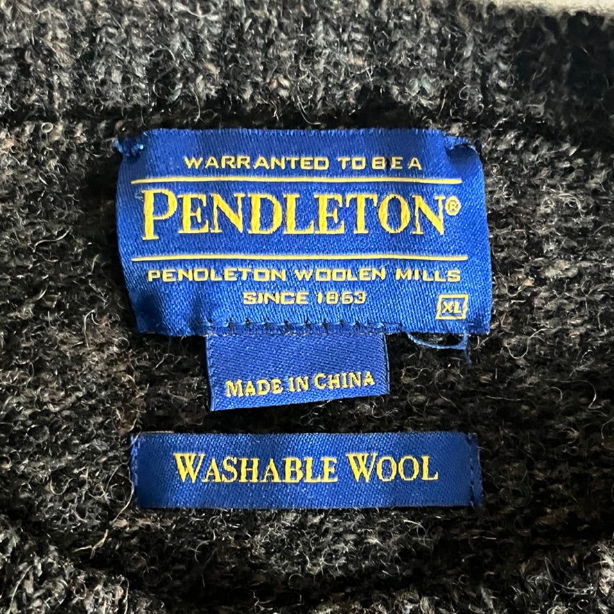 PENDOLETON ダークグリーン ミックスニットセーター