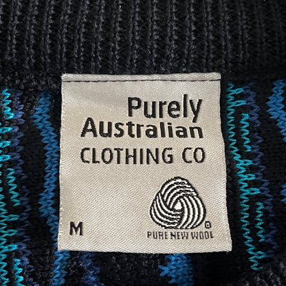 Purely Austratian CLOTHING CO ブラック&マルチカラー 3Dニットセーター