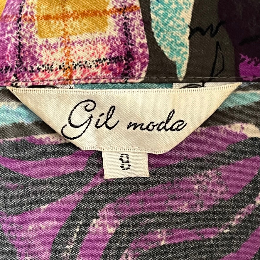 Gil moda グレー アーティスティック 開襟総柄シャツ – 奇縁