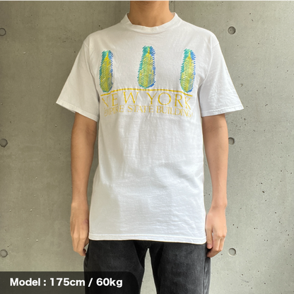 Lee 美品 厚塗りプリント ホワイト 半袖Tシャツ