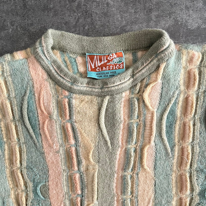 MULGA CLASSICS  淡色 3Dニットセーター