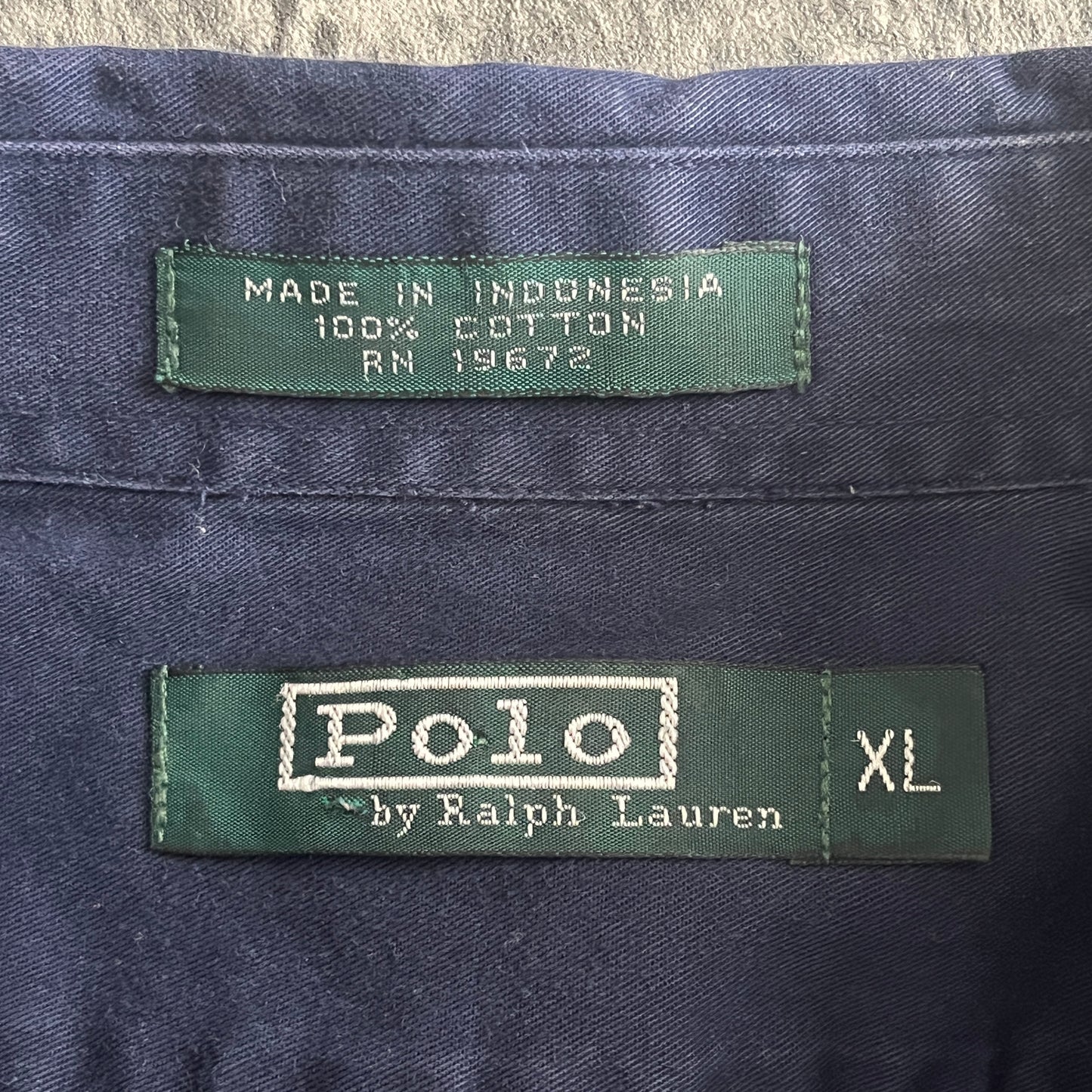Ralph Lauren 80s ネイビー 長袖 ボタンダウンシャツ