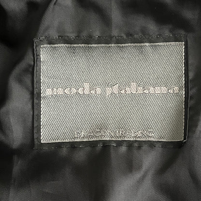 moda italiana ブラック モード変形レザーテーラードジャケット