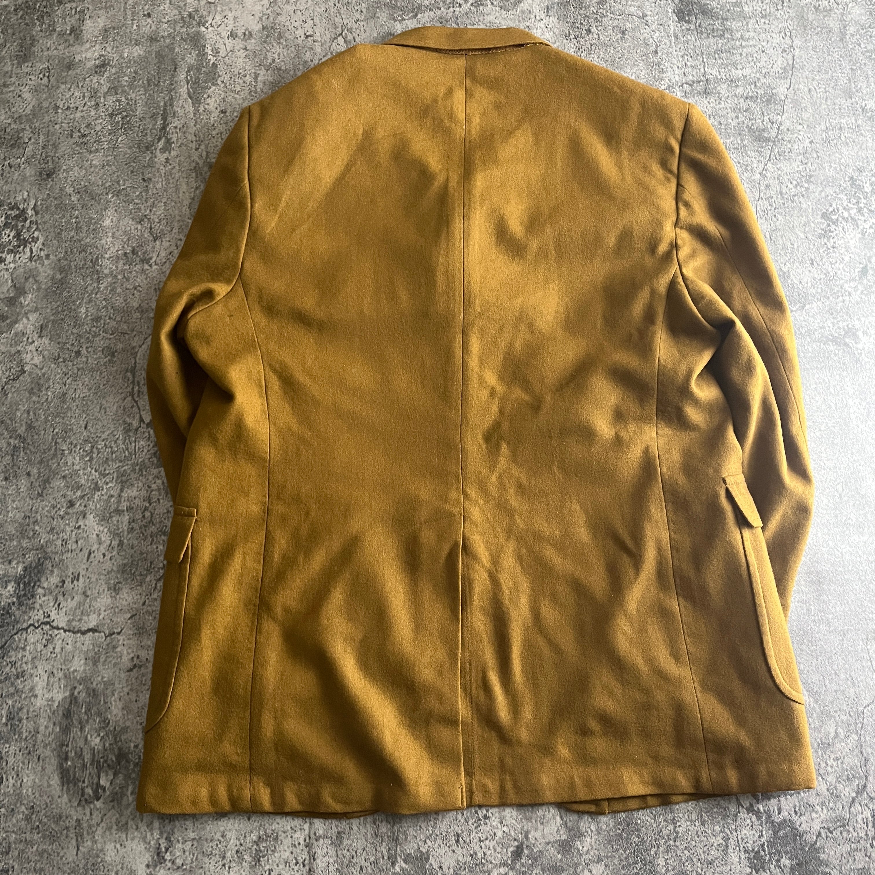 80s カーキグリーン 胸ワッペン テーラードジャケット – 奇縁