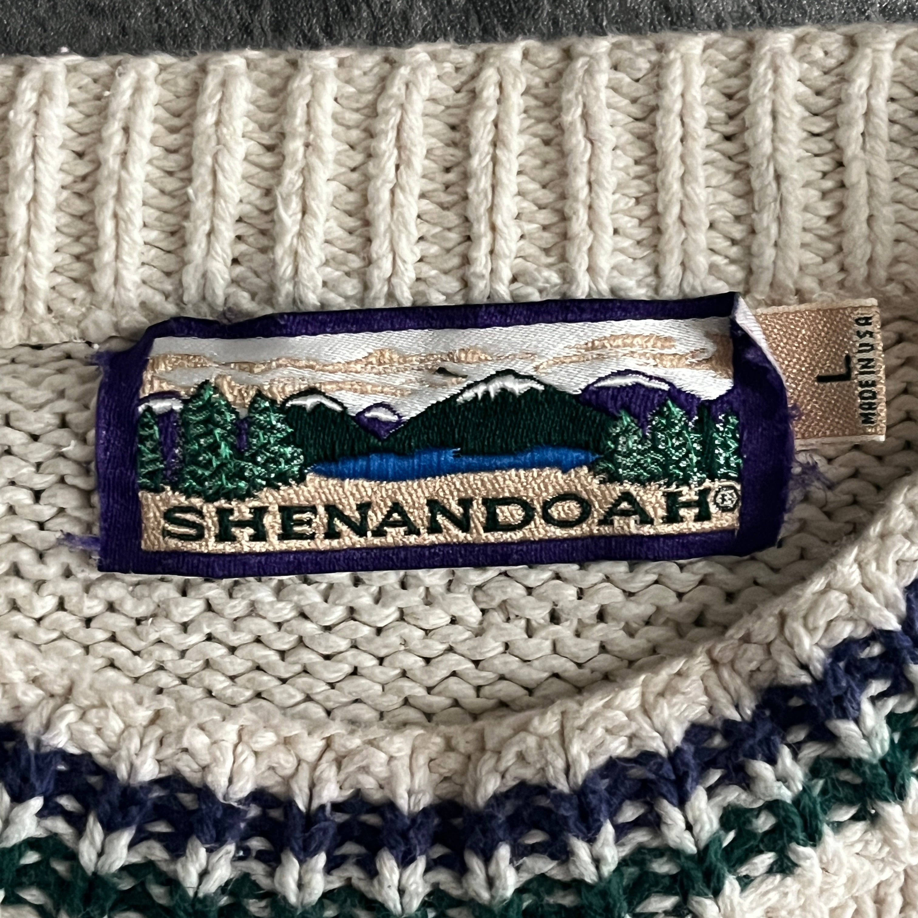 80s- SHENANDOAH オフホワイト 鴨刺繍 ニットセーター – 奇縁